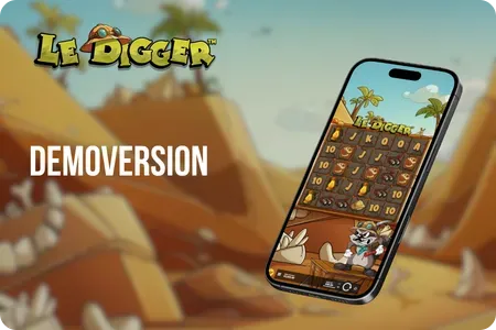 Le Digger demoläge med spelplan och funktioner i testläge