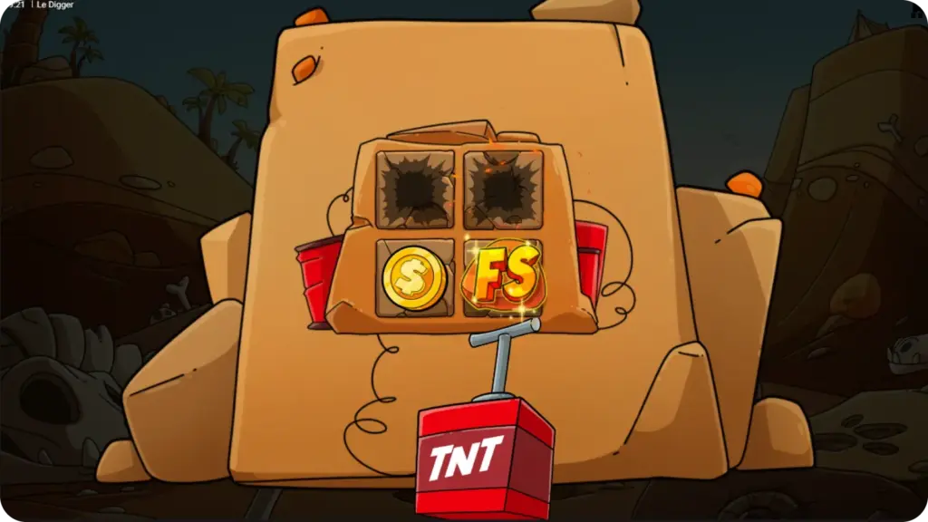 Le Digger Tomb Service bonus med dynamit collector och explosioner i spelet